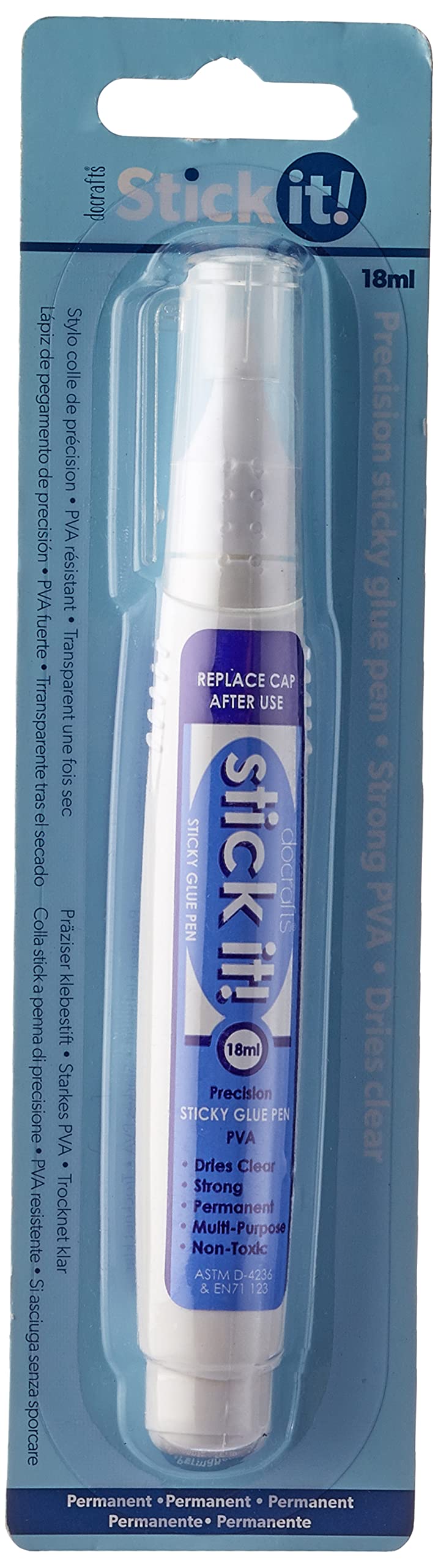 Stick It! PVA Sticky Glue Pen,White, 18ml - Pack of 1