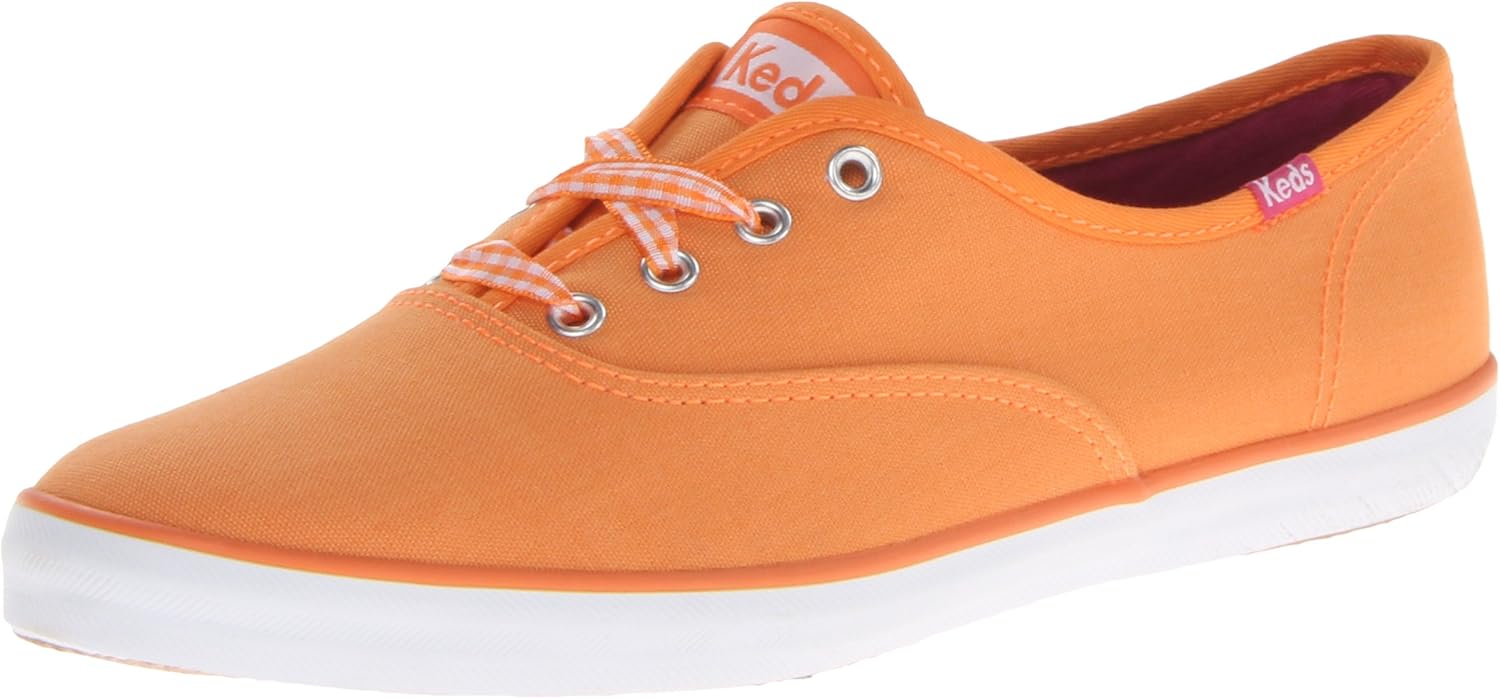 Keds Women's Champion Seasonal Solid Oxford, Orange, 6.5 M US Shoes
