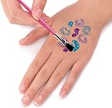 FabLab Glitter Tattoos Kids Craft Kit | 28 Stencils 4 Bio-Glitter Colours | view 4