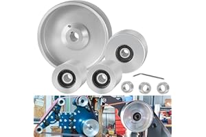 YOURSME 2" x 72" Belt Grinder Wheel Set Complete Wheel Kit Aluminum Wheel Crowned for Knife Grinder 5" Drive 5/8" Bore 3" Track 2" Idler (5" 5/8-3" - 2")