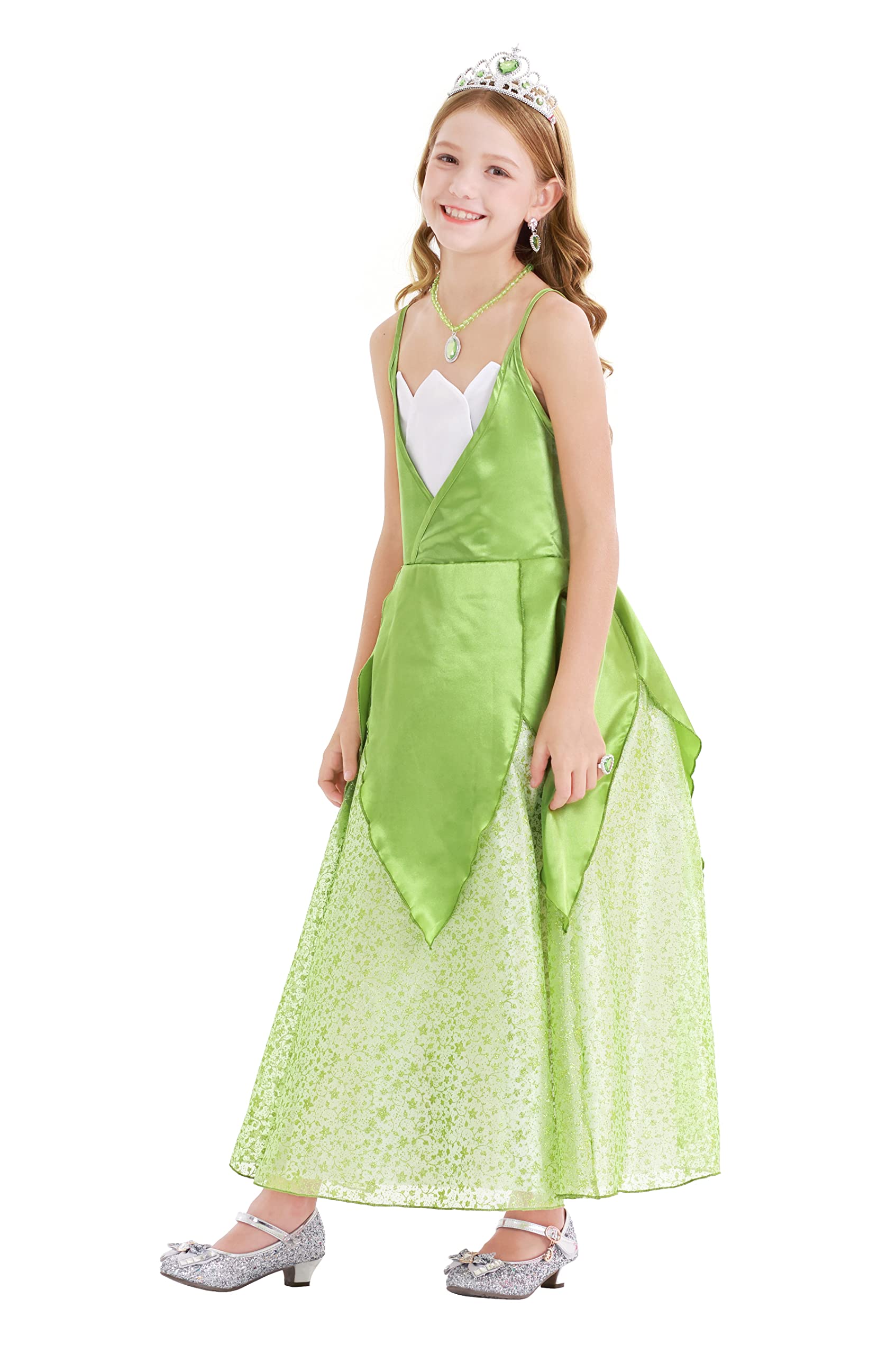 Fairy Frog Princess Costumes Girls Dress Kids Fancy Halloween Cosplay Birthday Party Dress Up Clothes Outfit