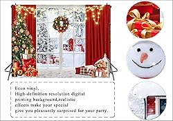 LTLYH 8x6ft Christmas Trees Backdrop Christmas