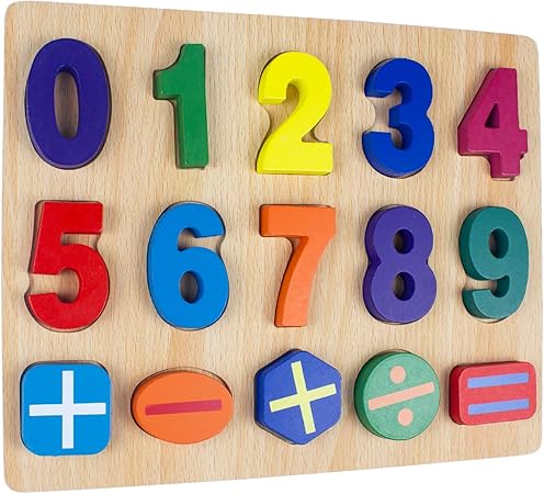 Timy Wooden Numbers Puzzle for Toddlers 