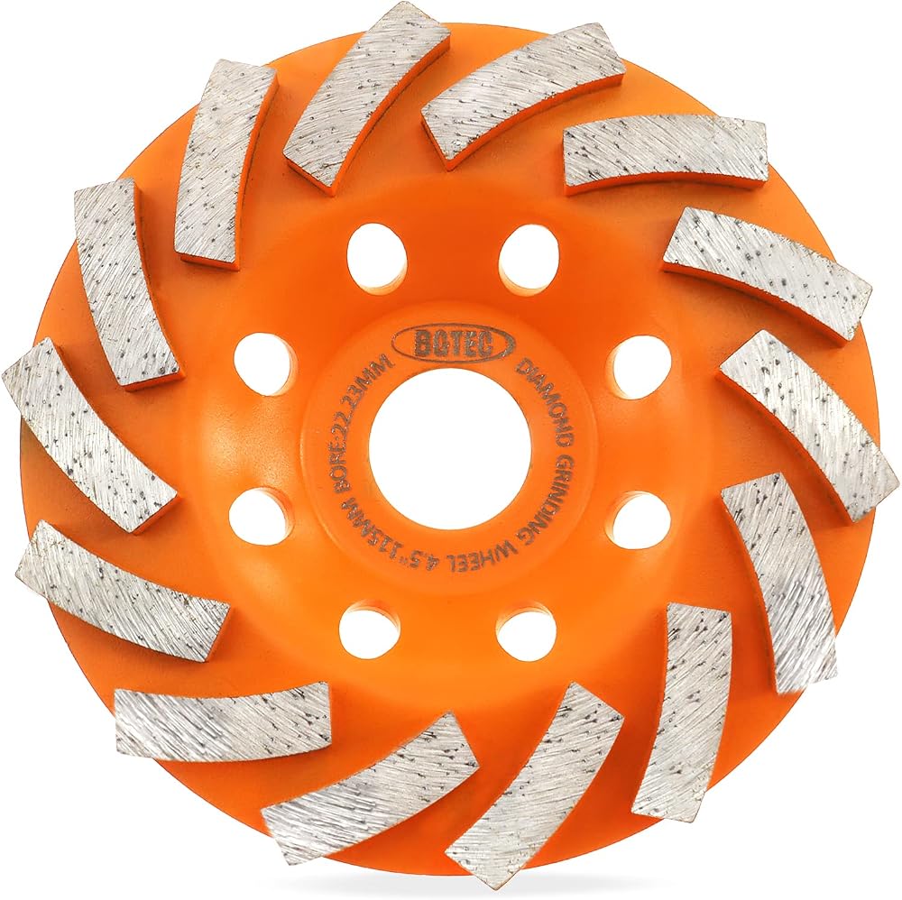 BGTEC 115mm Diamond Grinding Wheel 14-Segment Turbo Cup for Concrete Marble