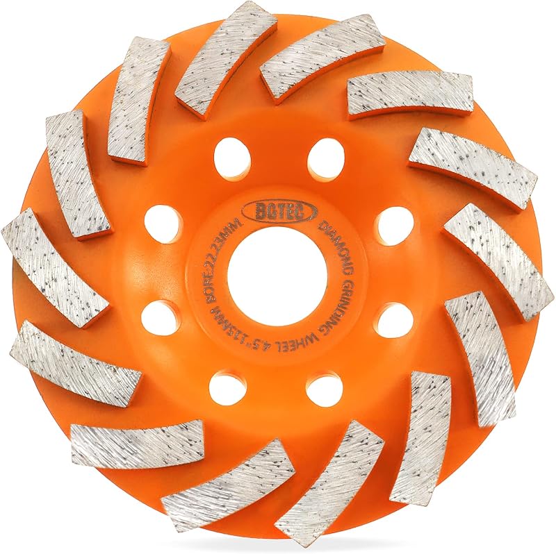 BGTEC 115mm Diamond Grinding Wheel 14-Segment Turbo Cup for Concrete Marble