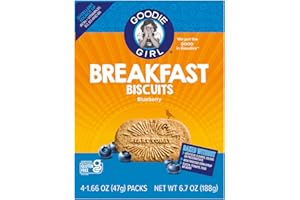 GOODIE GIRL COOKIES Goodie Girl, Blueberry Breakfast Biscuits | Snack Packs | Gluten Free, Peanut Free, Egg and Dairy Free (Includes 1 Box)