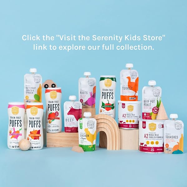 SERENITY KIDS 6+ MONTHS BABY FOOD POUCHES PUREE MADE WITH ETHICALLY SOURCED MEATS & ORGANIC VEGGIES | 3.5 OUNCE BPA-FREE POUCH | FREE RANGE TURKEY, SWEET POTATO, PUMPKIN, BEET | 1 COUNT