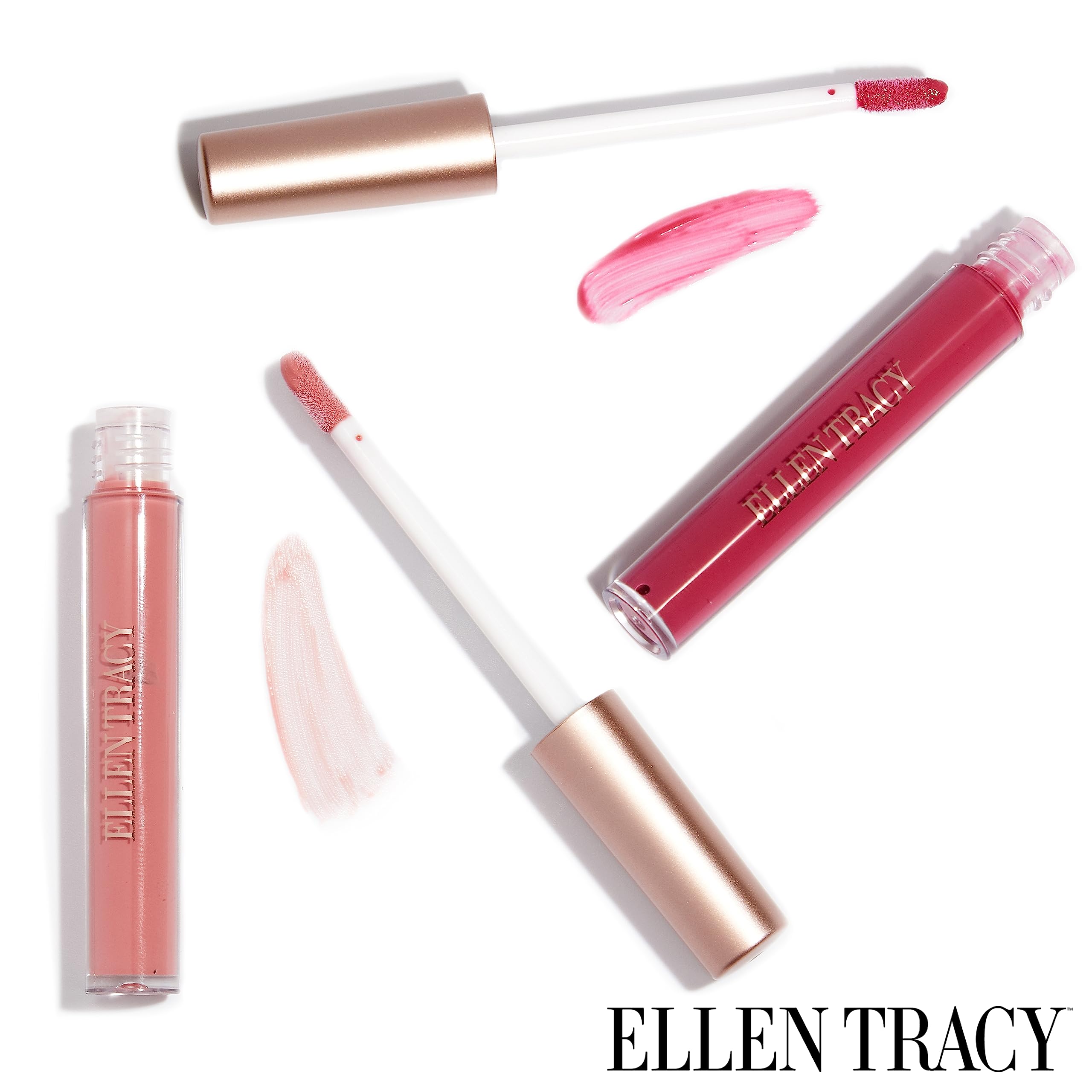 ELLEN TRACY Lip Gloss Collection- 5 Piece Long Lasting Lip Gloss Collection
