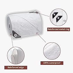 TARPAL 10'x20' White Tarp Waterproof 7.5