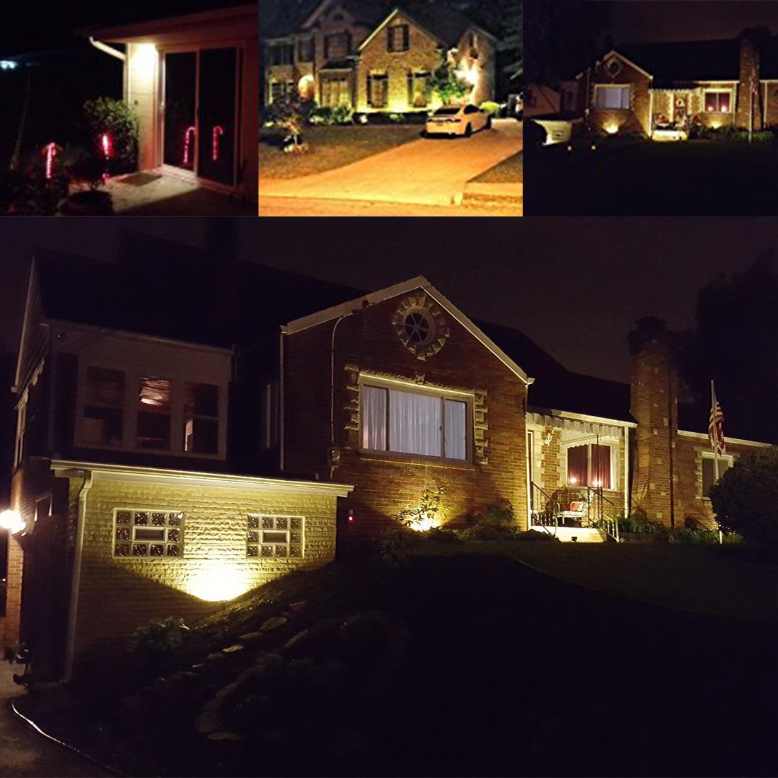 LEDMO 150W LED Flood Light Outdoor, NEW VERSION 750W Equivalent Waterproof IP65 85-265v Instant On UL and DLC 12000Lm, 3000K, Outdoor Floodlight for Garage, Garden, Lawn and Yard