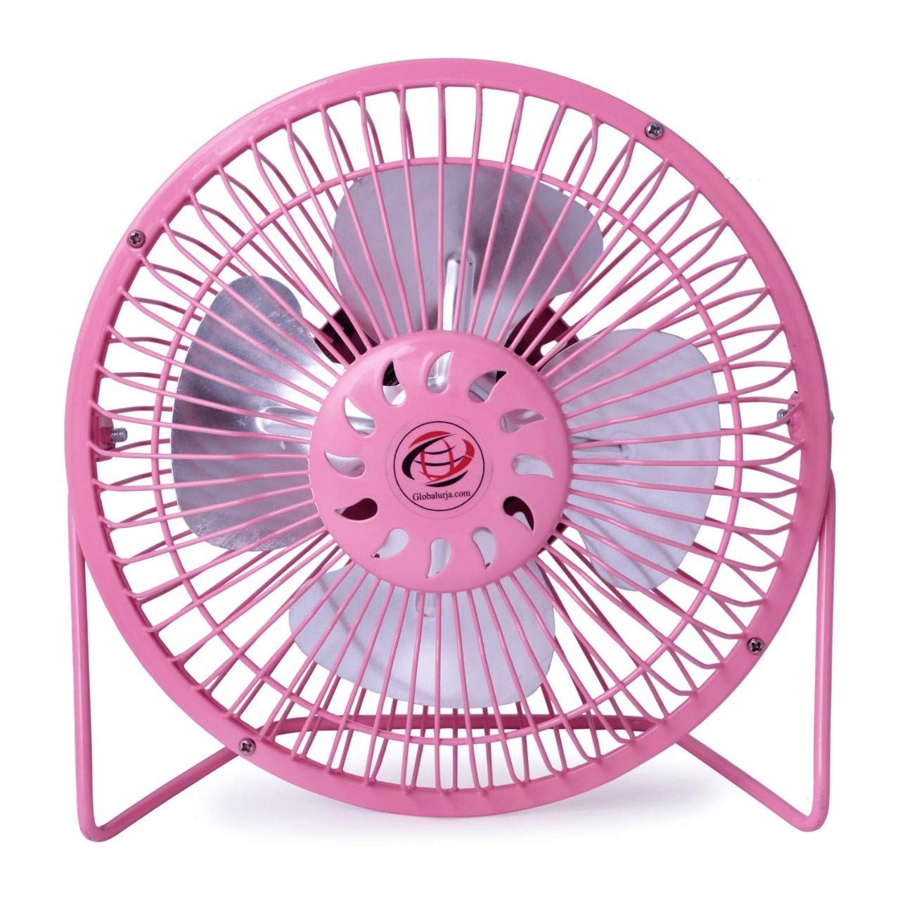 globalurja Sameeran Steel USB Powered Fan (7 inch, Pink)
