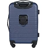 Wrangler Smart Spinner Hardside Luggage, 22-Inch Carry-On, Navy Blue