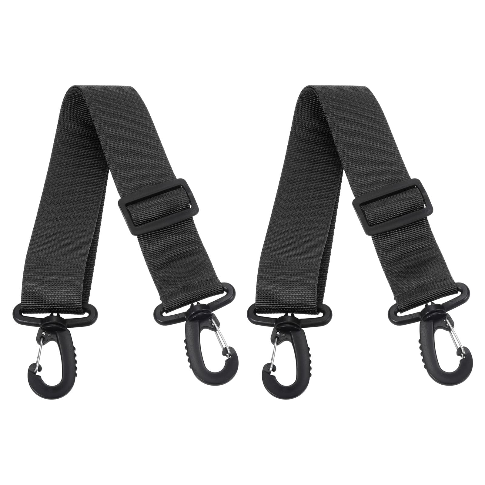 PATIKIL 70cmx3.8cm Roller Skate Leash, 2 Pack Adjustable Ski Boots Carrier Strap for Roller Skates, Ski Boots, Ice Skates, Black