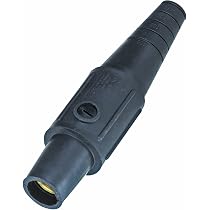 Leviton 16R27-UE Série 16 - Nez Conique Mâle, Prise De Panneau, 45°, Connecteur De Type Came, Noir