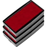 E/20 Replacement Pad Compatible for 2000 Plus Printer 20 - Water Based - Pack of 3 - Red