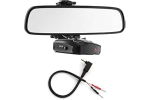 Radar Mount Mirror Mount Radar Detector Bracket + Mirror Wire Power Cord - Cobra XRS iRadar