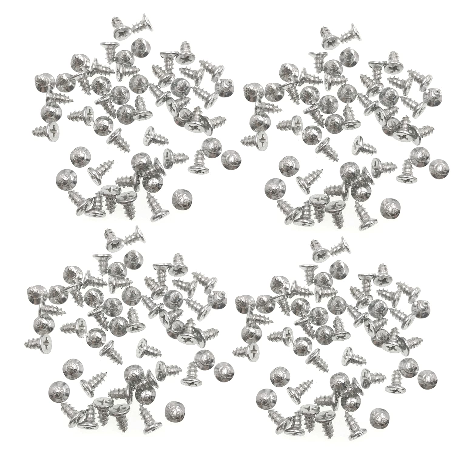 JZK 200 x Stainless steel flat head phillips wood screw M4 x 8mm fasteners bolts self tapping screws