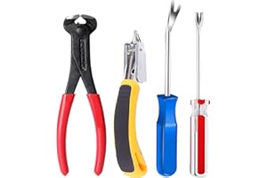 MEILLYOCEAN Construction and Upholstery Staple Remover Tack Puller Nail Remover Tool Set Nail Puller Plier, Staple Puller, Tack Lifter, Fastener Remover, for Furniture Floor Wall Wooden Case Car Photo Frame