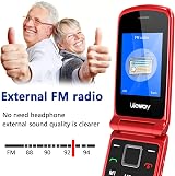 uleway Big Button Unlocked Senior Flip Phone GSM 2G SOS 1000mAh Red view 6