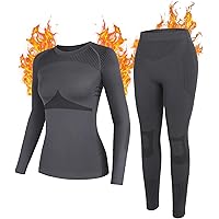 Set Intimo Termico Donna NOOYME - Maglia E Pantaloni Traspiranti, Asciugatura Rapida, Per Sport Invernali