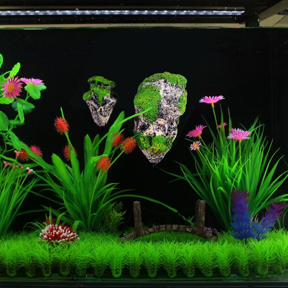 Avatar Floating Rock, Aquarium Artificial Floating Rock - Fish Tank Decoration with Suction Cup and Wire - Image 4