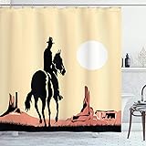 Ambesonne Western Shower Curtain, Image Art of