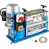 VEVOR Electric Wire Stripping Machine 0.06"-1.5" Automatic Wire Stripper | 370W Copper Cable Stripper with 11 Channels, 10 Blades, 75 ft/min Speed, for Wire Stripping Copper Recycling Scrap Handling