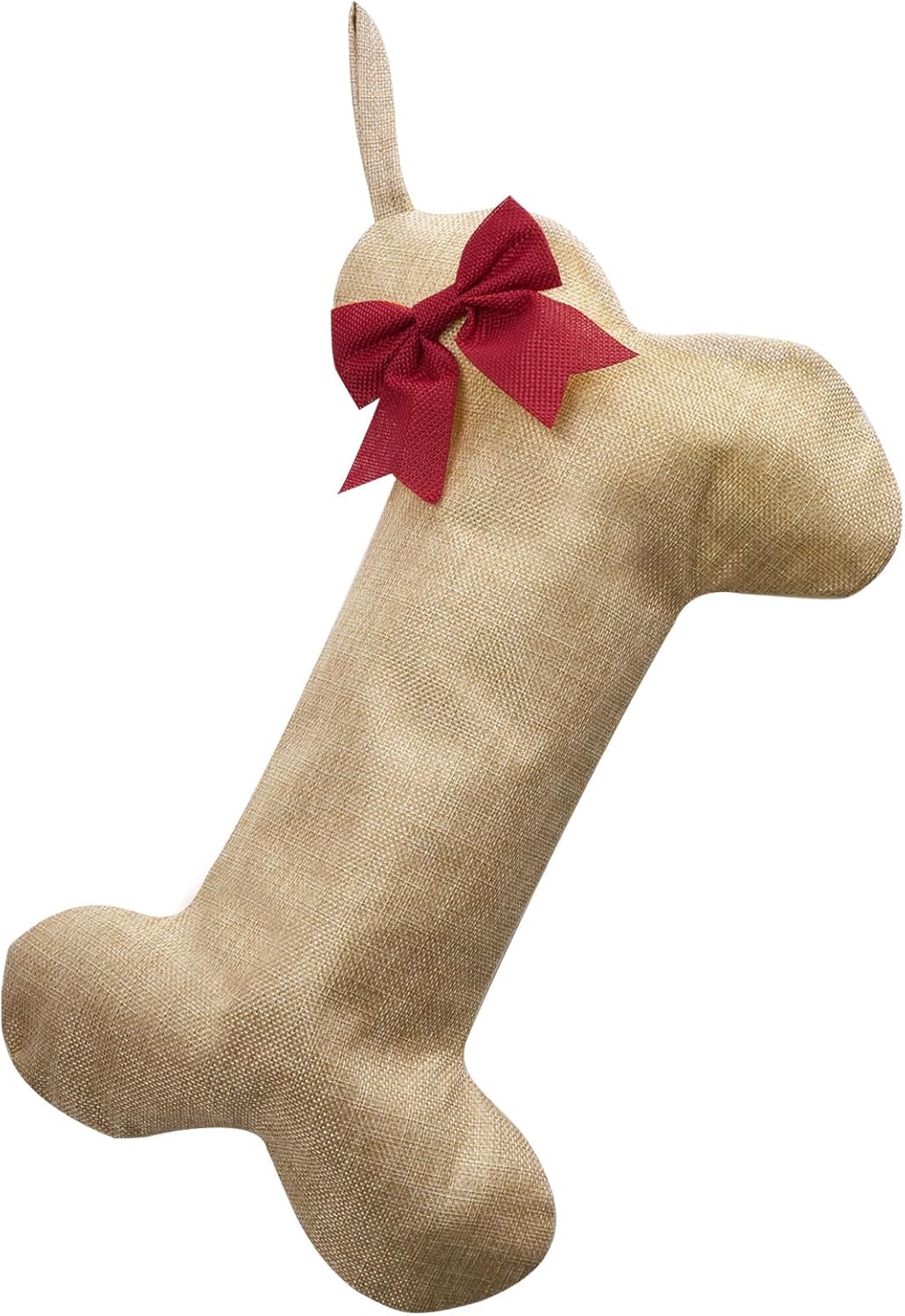 Stockings & Holders - KCFESTIHUE Christmas Stockings, Dog Bone Xmas Stocking Decoration with Bowknot for Pets, Holiday Dog Gifts, Mini Xmas Decoration Stockings, Ready to Hang, Size 10”x17.1”, Left Upper Corner Bowknot Red