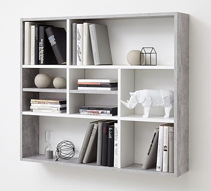 lifestyle4living Wandregal, Regal Buchregal, Allzweckregal