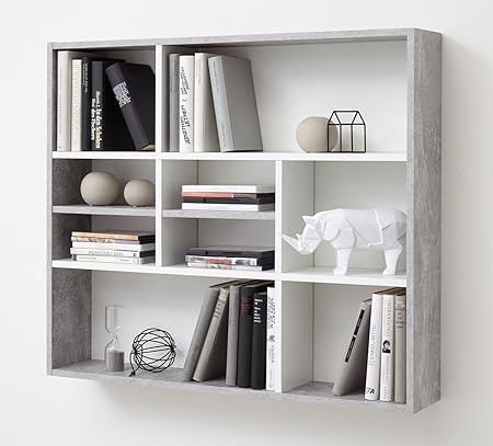 lifestyle4living Wandregal, Regal Buchregal, Allzweckregal