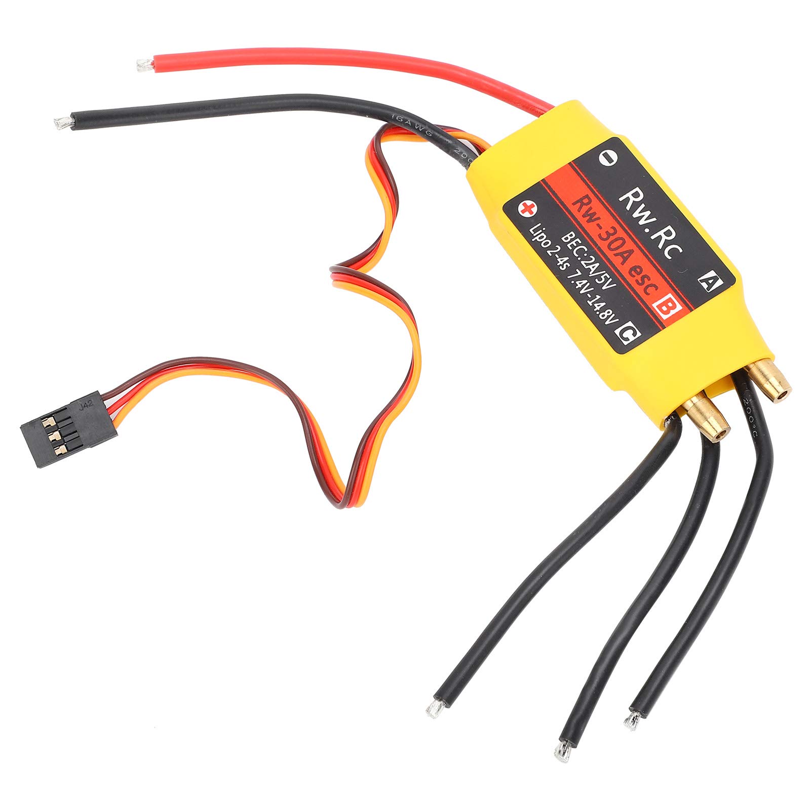 VGEBY Brushless ESC, 30A RC Brushless Motor Electric Speed Controller ESC Water Cooling ESC for RC Boat Model Ship Model Accessories Shipping Accessory Model Toy