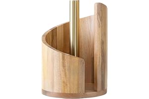 Paper Towel Holder Countertop, Mountain Paper Towel Holder Decorative Wood for Kitchen Bathroom Countertop Log Color