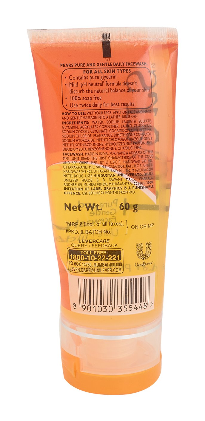 Pears Pure and Gentle Face Wash (60 g) Buy Online in UAE. Beauty