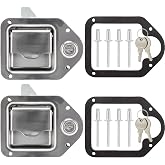 Lonffery Truck Tool Box Latch Stainless Steel Toolbox Paddle Lock | Replacement Handle with Keys for RV, Truck, Trailer, UTV, ATV Box (2 Pack)