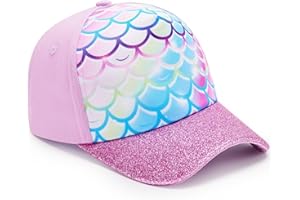 WAWSAM Kids Baseball Hat Baby Girls Unicorn Baseball Cap Girls Snapback Cap Pink Ball Cap for Kids Adjustable Trucker Cap