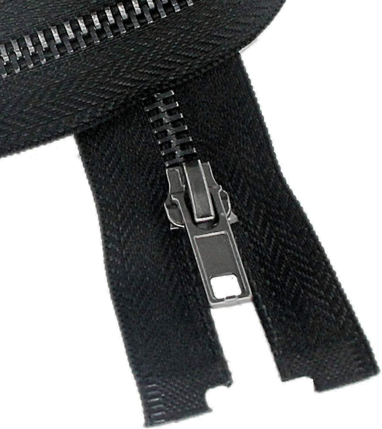 8 22 Inch Separating Jacket Zipper Black Nickel 55.88cm