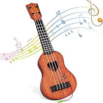 Warmhm Jouet Éducatif Pour Enfants Guitare Ukulélé Réaliste Pour Garçons Et Filles Et Filles Jouet Ukulélé