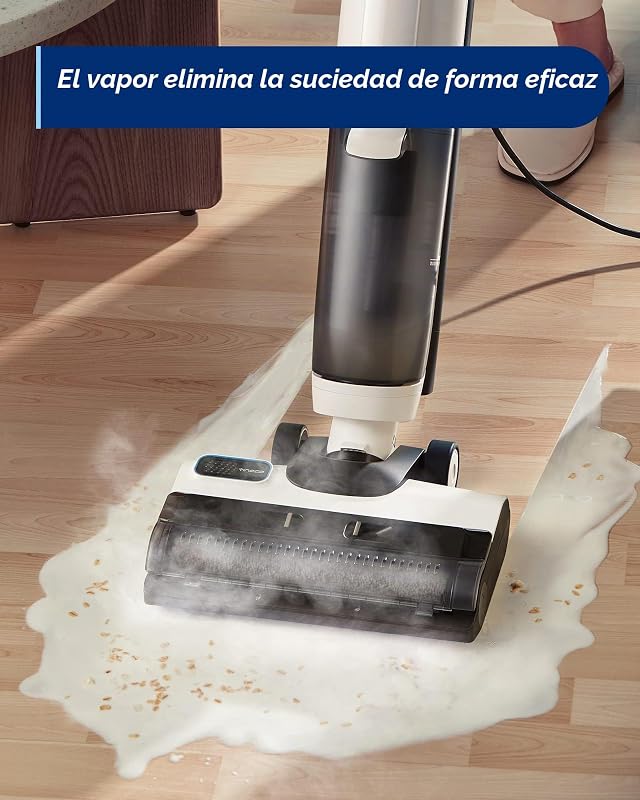 Floor One S5 Steam Smart - Aspiradora a Vapor en seco y húmedo para Suelos Duros, Limpia y desinfecta la Suciedad pegajosa, Pantalla Digital, Mayor duración