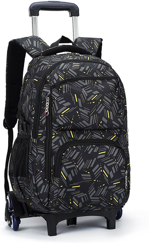 UEK Trolley Backpack Rolling Backpack Wheeled School Bag Removable Travelling Bags (6 Wheels)