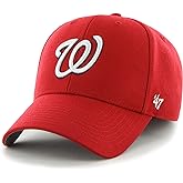 47 Brand MLB Team Color Primary Logo MVP Adjustable Structure Baseball Cap Hat, Adult One Size Fits All