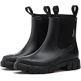WOWSTICK Women’s Ankle Rain Boots Waterproof Lightweight Slip Resistant Fashion Garden Booties