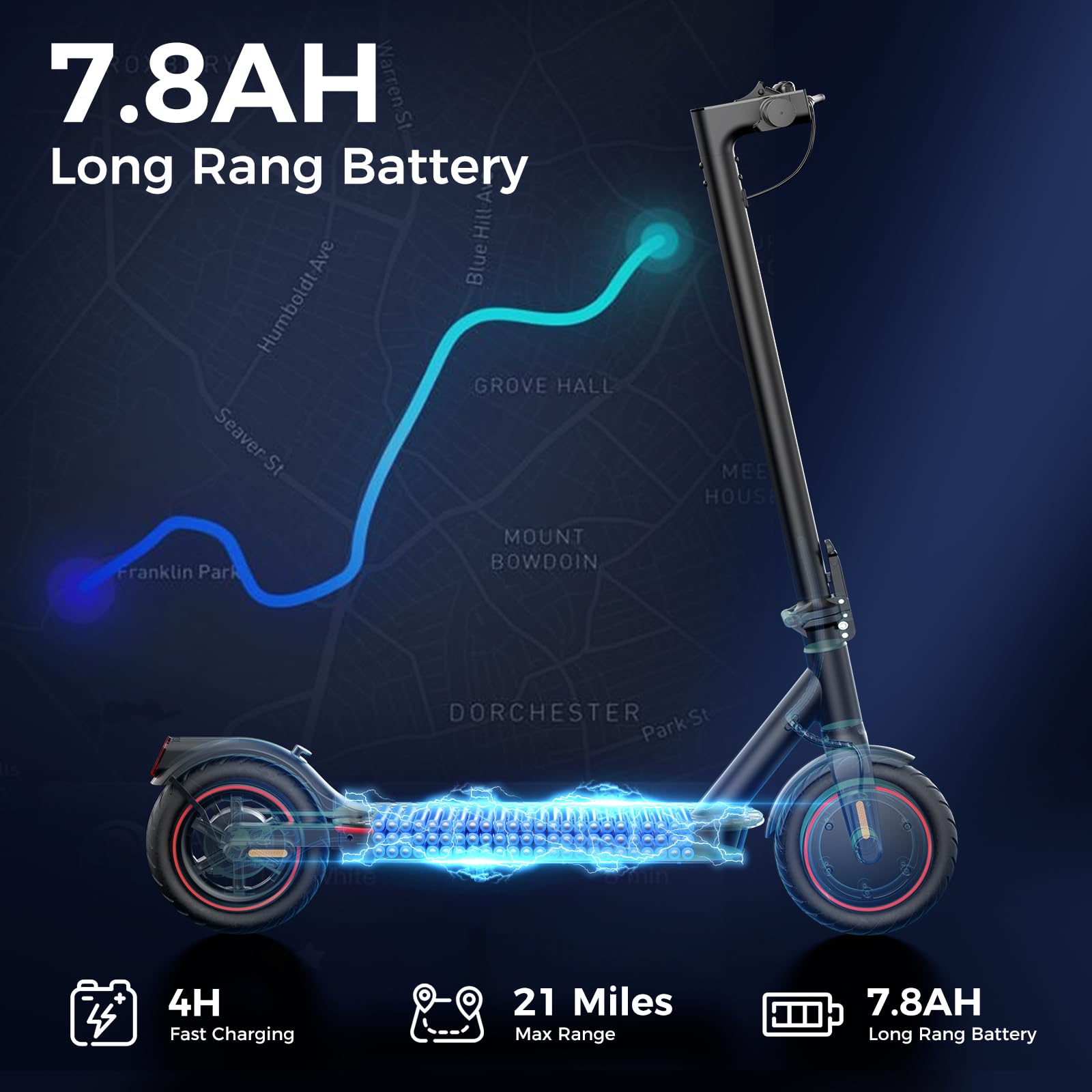 Electric Scooters - Electric Scooter for Kids, 500W/1000W Motor, 18/25 MPH Top Speed, 8.5'' /9.3'' Tires, 21/28 Miles, Long Range Electric Scooter for Adults and Teens
