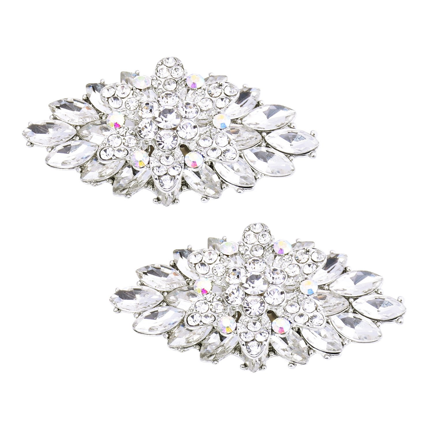 Horse eye Rhinestone Shoe buckle, full crystal shoe clips