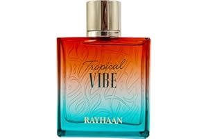 Rayhaan Tropical Vibe – Fruity, Floral, Fresh, Woody – Eau de Parfum Spray Long-Lasting Fragrance for Everyone, 3.4 Ounce / 1