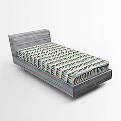 Lunarable Christmas Fitted Sheet, Composition Xmas