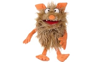 PLAYFUL MINDS Living Puppets 14-Inch Friendly Monster Hand Puppet - Fine European Design, Ultra-Soft and Cuddly, Promotes Child Development, Safety Certified, Teacher-Recommended for Boys and Girls