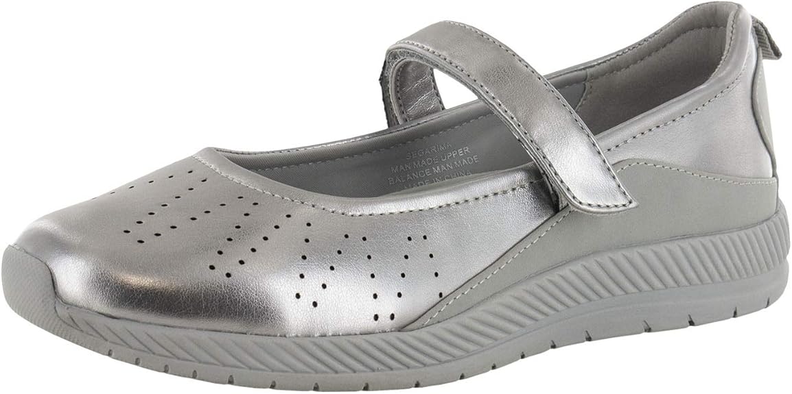 Amazon.com | Easy Spirit Womens Garima Mary Jane Shoes, Silver, US 7.5 | Flats