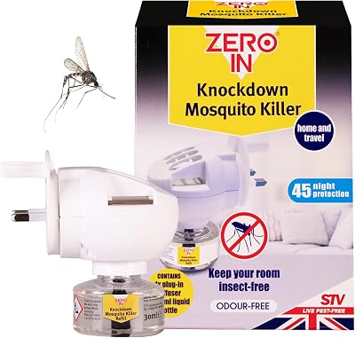Zero In Knockdown Plug-In Mosquito Killer 30ml Odour-Free 45 Nights
