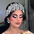 WONRLUA Wedding Headpiece for Bride, Bridal Headband Rhinestone Wedding Hair Accessories