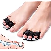 Pozpo Tech Hammer Toe Straightener Corrector Splint Brace for Women fit 2nd 3rd and 4th Toes - (M-Black) - 1 Pair